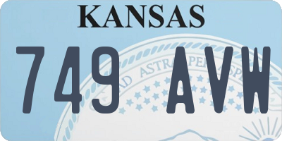 KS license plate 749AVW