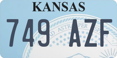 KS license plate 749AZF
