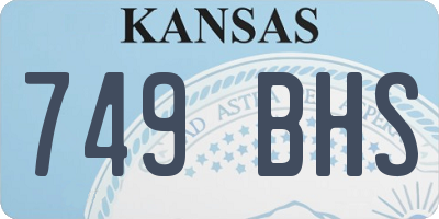 KS license plate 749BHS