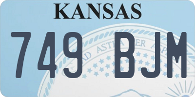 KS license plate 749BJM