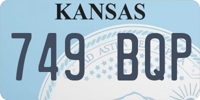 KS license plate 749BQP