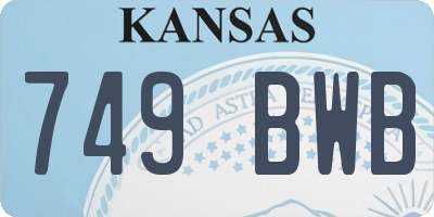 KS license plate 749BWB