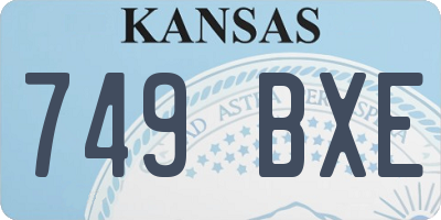 KS license plate 749BXE