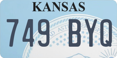 KS license plate 749BYQ