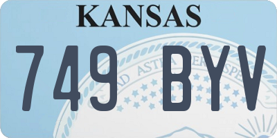 KS license plate 749BYV