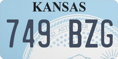 KS license plate 749BZG