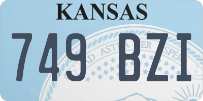 KS license plate 749BZI