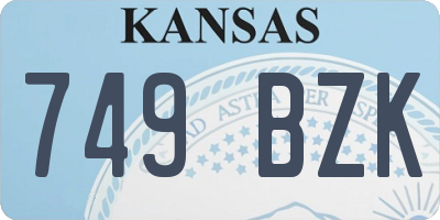 KS license plate 749BZK