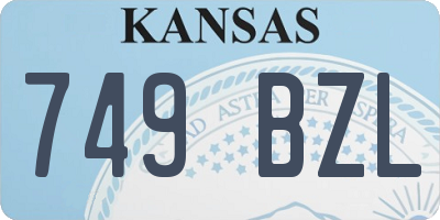KS license plate 749BZL