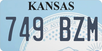 KS license plate 749BZM