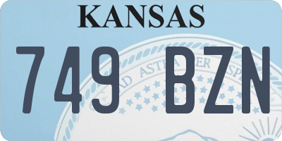 KS license plate 749BZN