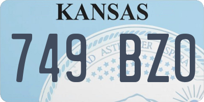 KS license plate 749BZO