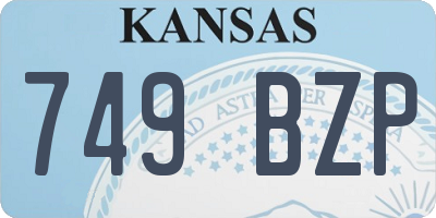 KS license plate 749BZP