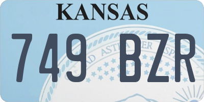 KS license plate 749BZR