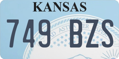 KS license plate 749BZS
