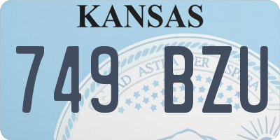 KS license plate 749BZU