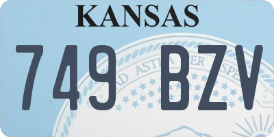 KS license plate 749BZV
