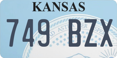 KS license plate 749BZX