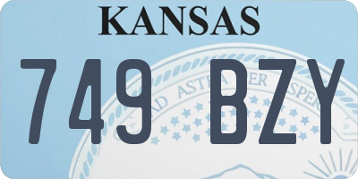 KS license plate 749BZY