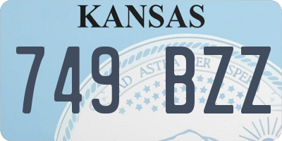 KS license plate 749BZZ