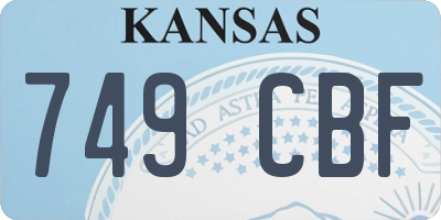KS license plate 749CBF