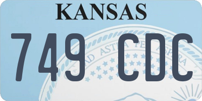 KS license plate 749CDC