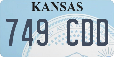 KS license plate 749CDD