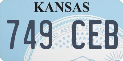 KS license plate 749CEB