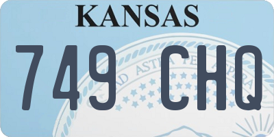 KS license plate 749CHQ
