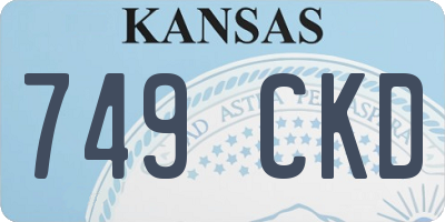 KS license plate 749CKD