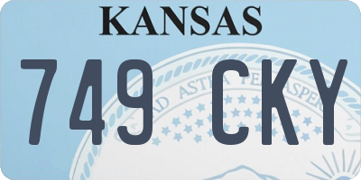 KS license plate 749CKY