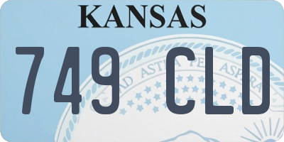 KS license plate 749CLD