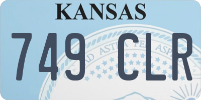 KS license plate 749CLR
