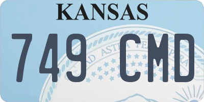 KS license plate 749CMD