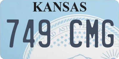 KS license plate 749CMG