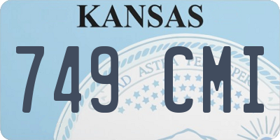 KS license plate 749CMI