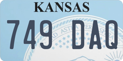 KS license plate 749DAQ