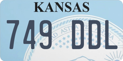 KS license plate 749DDL