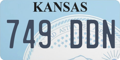 KS license plate 749DDN