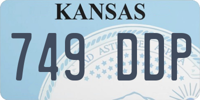 KS license plate 749DDP