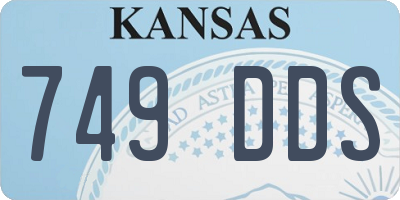 KS license plate 749DDS