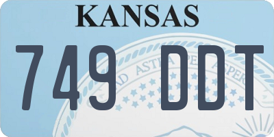 KS license plate 749DDT