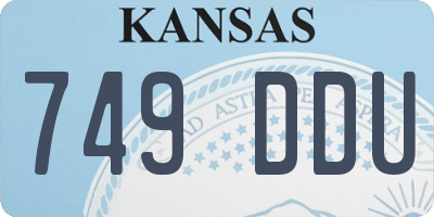 KS license plate 749DDU