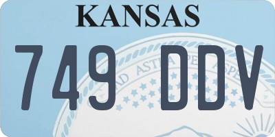 KS license plate 749DDV