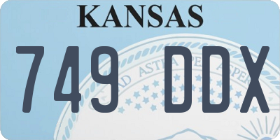 KS license plate 749DDX