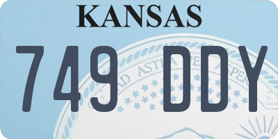 KS license plate 749DDY