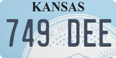 KS license plate 749DEE