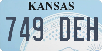 KS license plate 749DEH