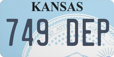 KS license plate 749DEP