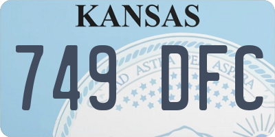 KS license plate 749DFC